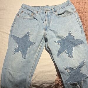 Levi's Light Blue Star Patch Jeans